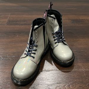 Dr. Martens Doc Silver Rainbow Combat Boots